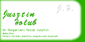 jusztin holub business card